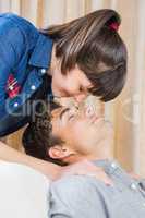 Couple at home relaxing on the sofa