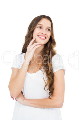 Smiling woman posing in front of the camera