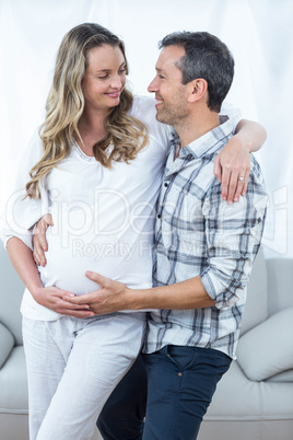 Happy couple expecting baby