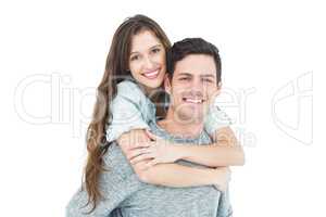 Couple embracing with arms around