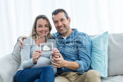 Couple with ultrasound scan