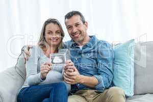 Couple with ultrasound scan