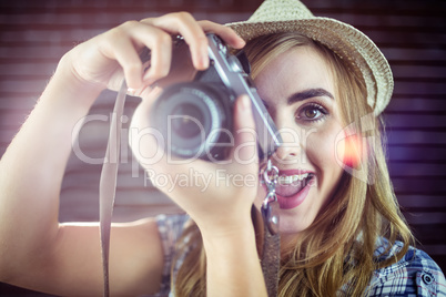 Woman taking pictures