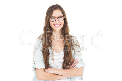 Portrait of female student with eyeglasses