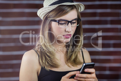 Woman using smartphone