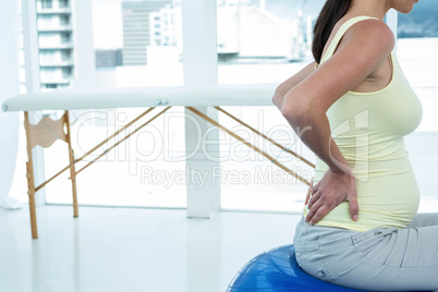 Pregnant woman doing exercise