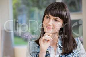 Close-up of beautiful young woman