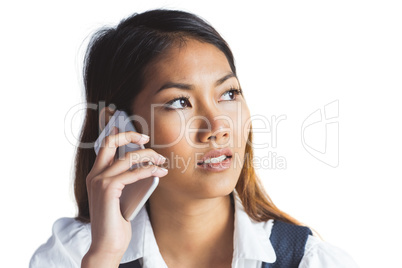 Smiling businesswoman having a phone call