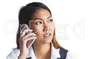 Smiling businesswoman having a phone call