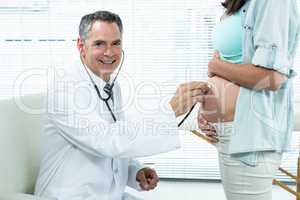 Doctor examining a pregnant woman