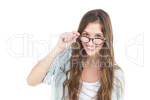 Portrait of female student with eyeglasses