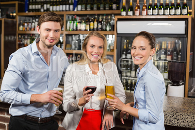 Group of friends having a drink