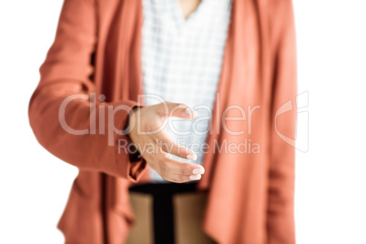 Businesswoman offering a handshake