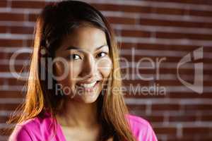Asian woman smiling to camera