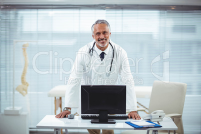 Doctor at his desk in clinic