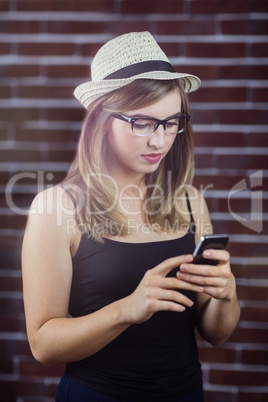 Woman using smartphone