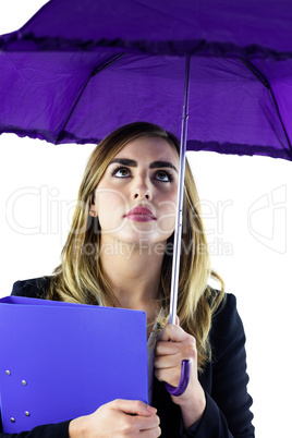 Woman using an umbrella