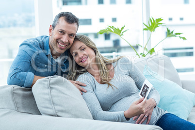 Couple with ultrasound scan