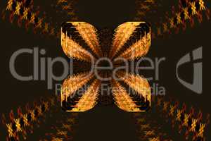 Fractal images : beautiful patterns on dark brown background.