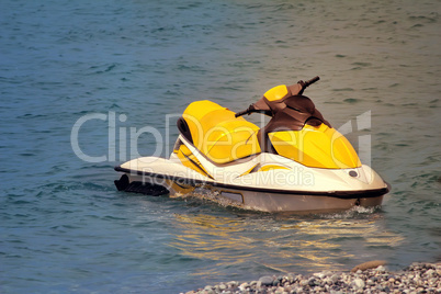 A small motor boat for exploring the sea.