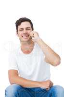 Handsome man having a phone call