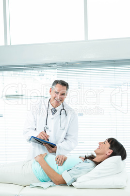 Doctor examining a pregnant woman