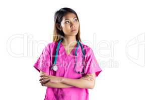 Asian nurse crossing arms