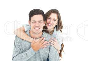 Couple embracing with arms around