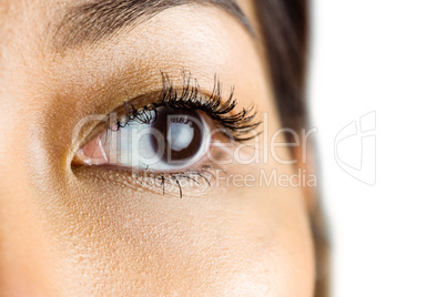 Close up view of a businesswoman looking away