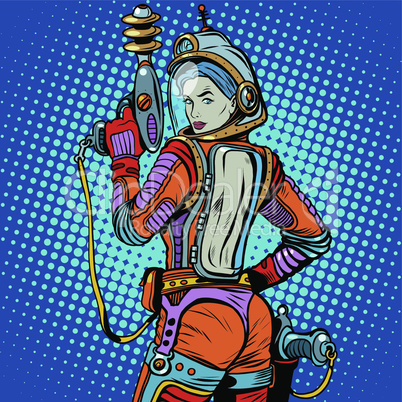 Girl space marine science fiction retro