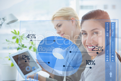 Composite image of global business interface