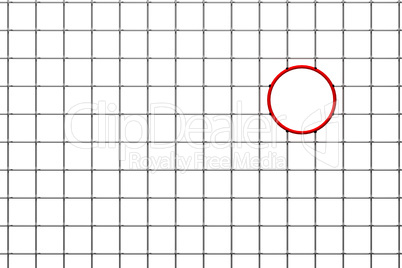 Chainlink fence with round hole