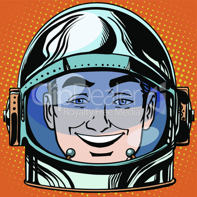 emoticon joy laughter Emoji face man astronaut retro