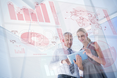 Composite image of global business interface