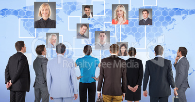 Composite image of business team