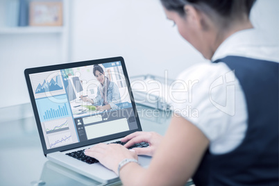 Composite image of business interface