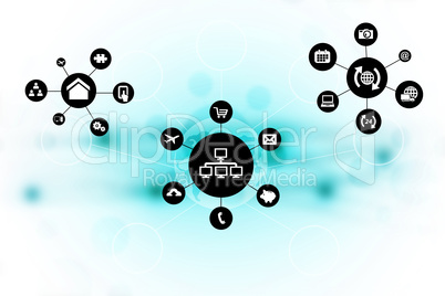 Composite image of smartphone apps icons