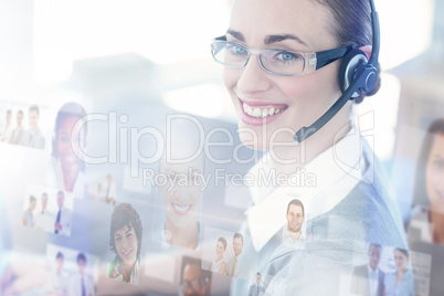 Composite image of business people