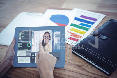 Composite image of business interface