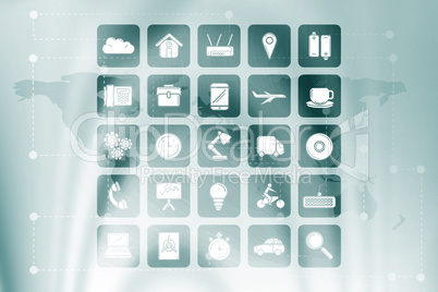 Composite image of smartphone apps icons