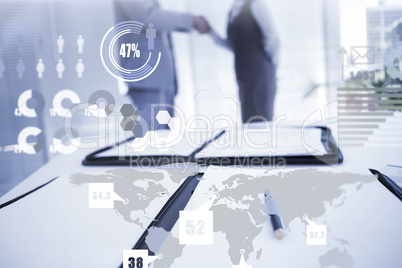 Composite image of business interface