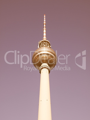 Berlin Fernsehturm vintage