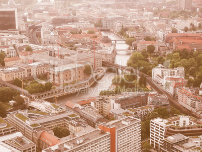 Berlin aerial view vintage