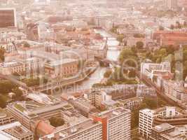 Berlin aerial view vintage