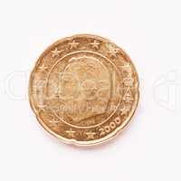 Belgian 20 cent coin vintage