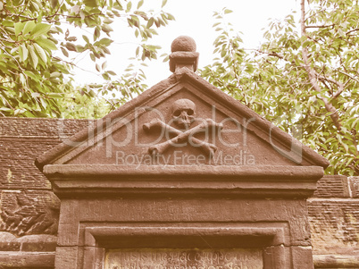 Gothic tomb vintage