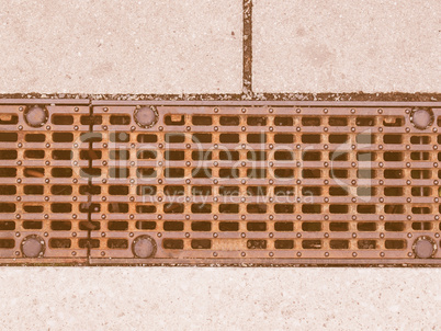 Manhole detail vintage