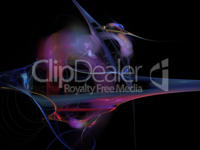 image of one Digital Fractal on Black Color image of one Digital Fractal on Black Color