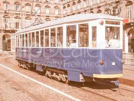 Old tram in Turin vintage