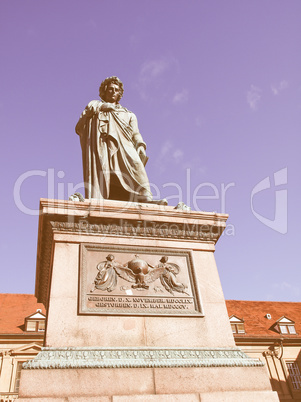 Schiller statue, Stuttgart vintage